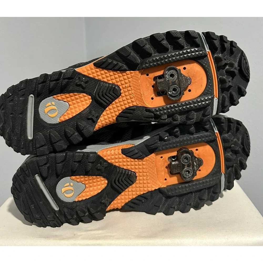 Pearl Izumi Drift 5787 Men's Size 40 Gray Orange Black Hook & Loop Cycling Shoes
